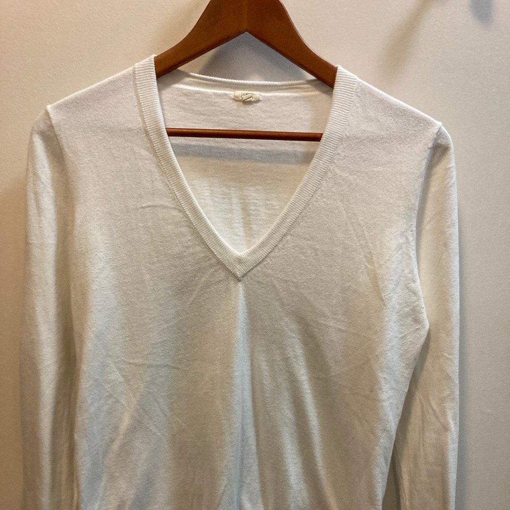 J.CREW, NWOT, v-neck sweater, lightweight cotton